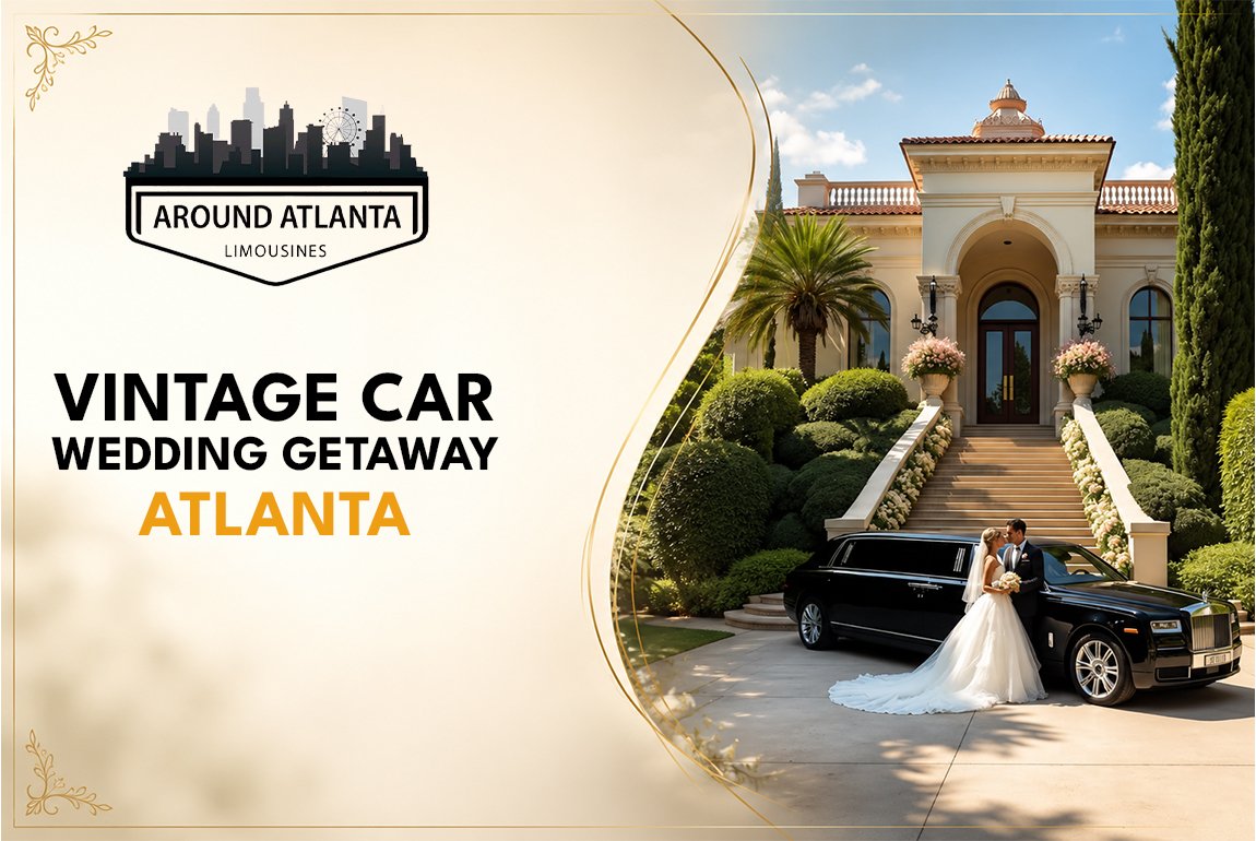 Vintage Car Wedding Getaway Atlanta